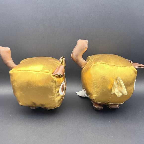 Pet Simulator Roxie Gold Dog & Gold Metallic Luna Dragon Plushies Toys EUC - Picture 2 of 12